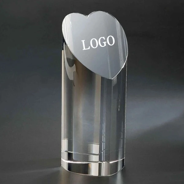 Crystal Heart of a Champion Trophy Award 1