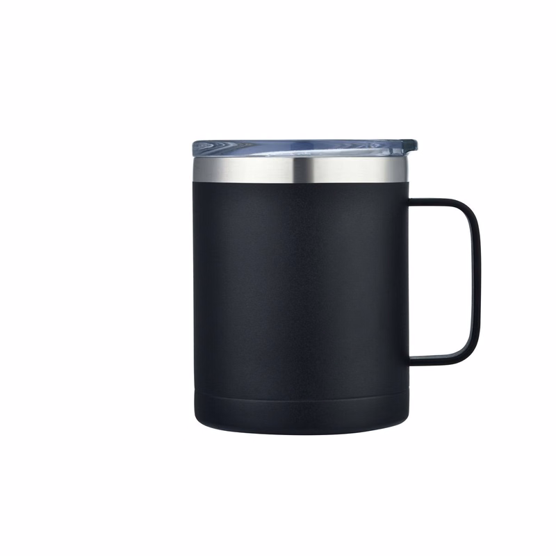 Endura 14 oz Black SS Vacuum Camping Mug W/ Handle