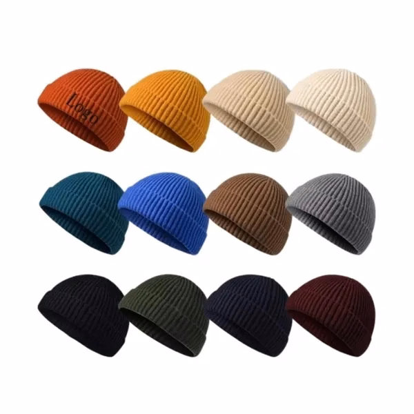 Custom Short Knit Skull Cap 7.9 inch Lightweight — Casual & Outdoor Promotional Beanie