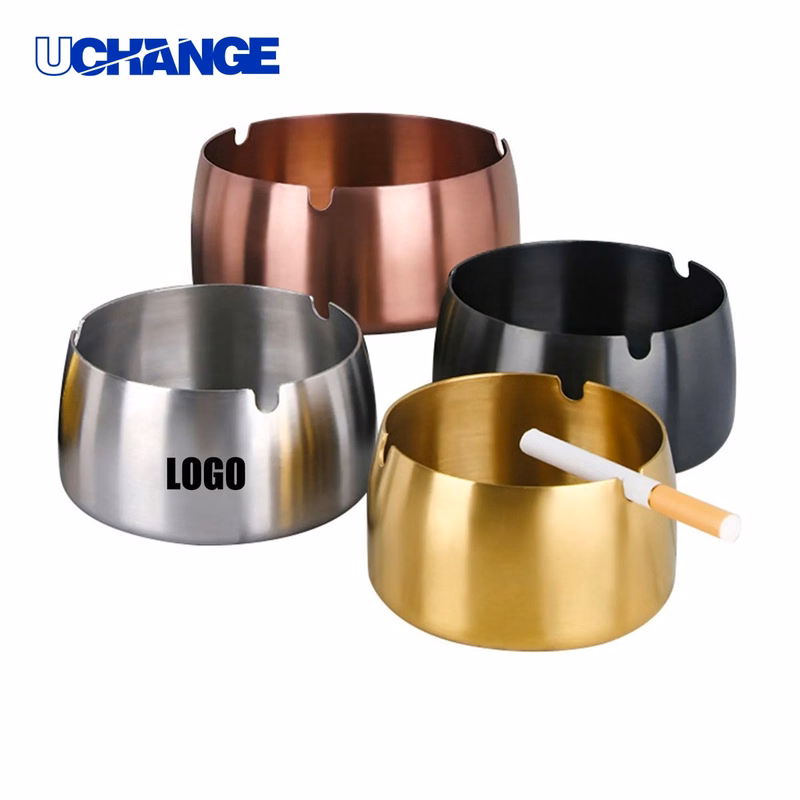 Steel Ash Tray Container for Smokers