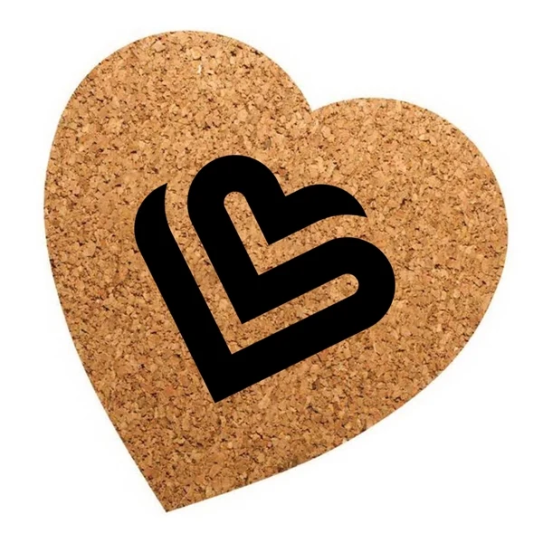 Absorbent Heart-shaped Cork Coasters 1