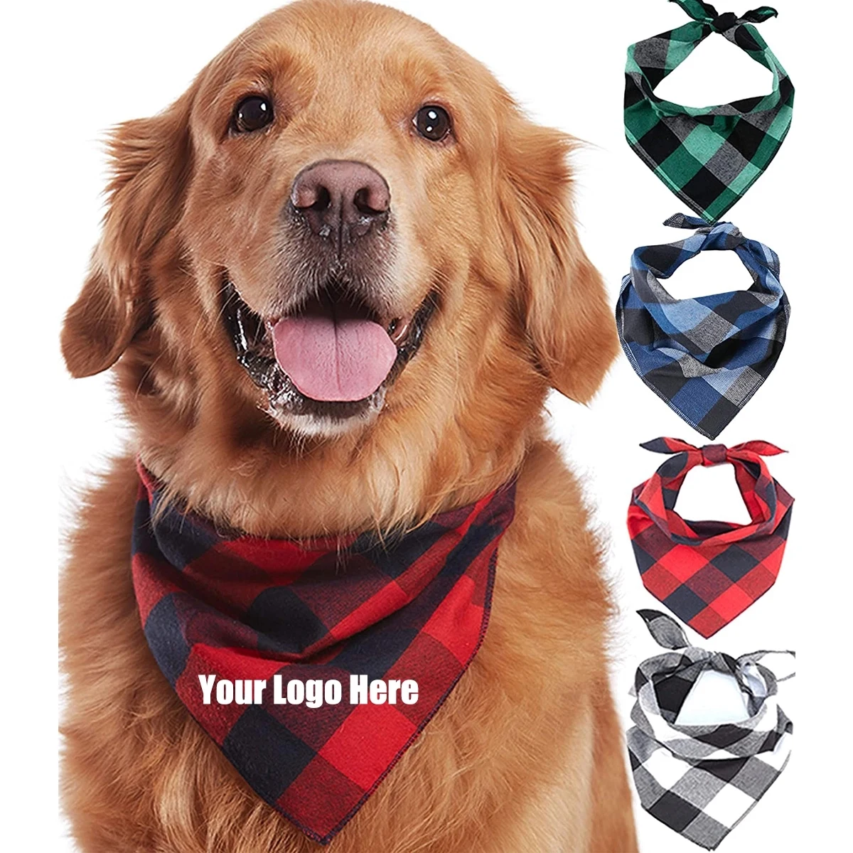 Plaid Dog Bandanas 1