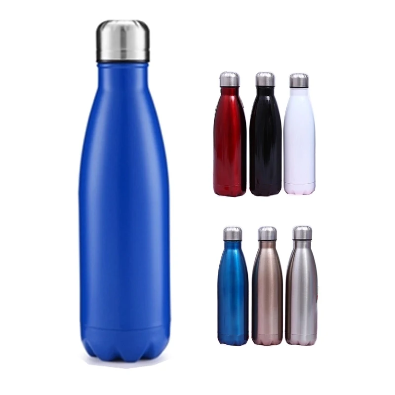 Double Layer Stainless Steel Coke Bottle, custom water bottle with logo imprint 1