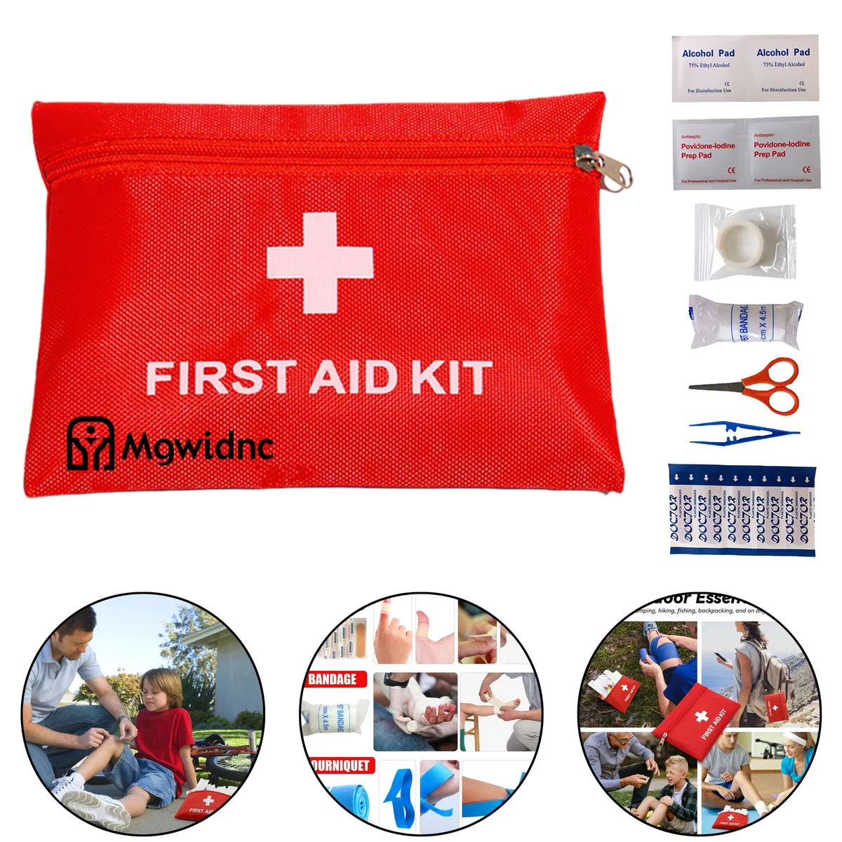 8-Piece First Aid Kit Set - Portable Emergency Medical Rescue Kit for Outdoor Travel Home Use 1