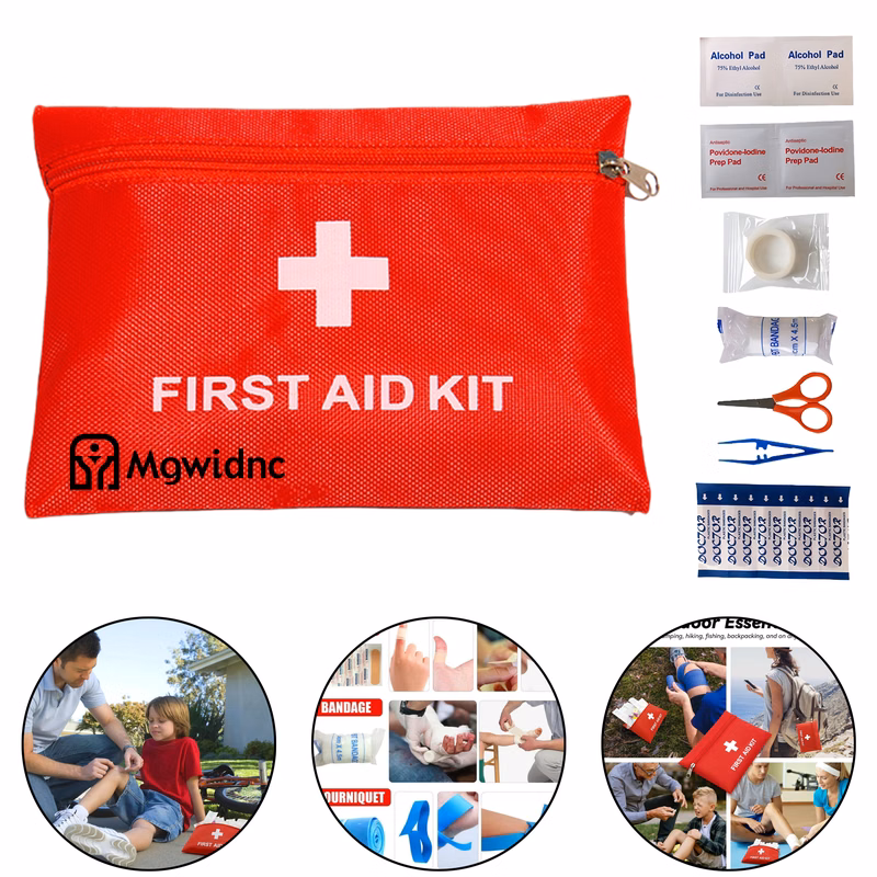 8-Piece First Aid Kit Set - Portable Emergency Medical Rescue Kit for Outdoor Travel Home Use