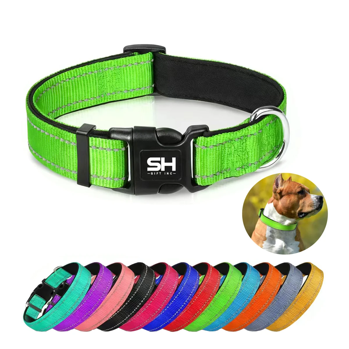 Medium Sized Pet Nylon Reflective Collar 1