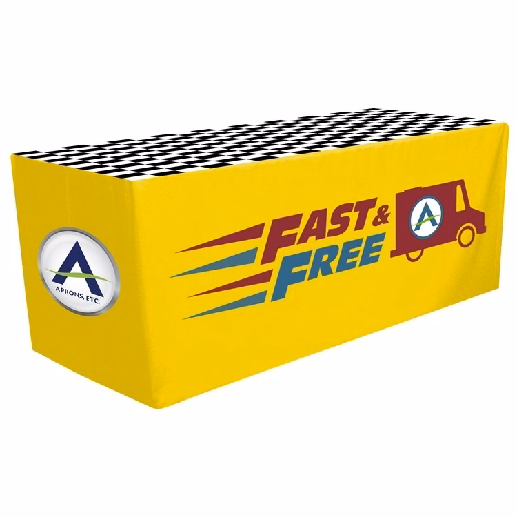 4' Overall, Box Fitted Dye Sublimation Custom ColorImprint Table Cover