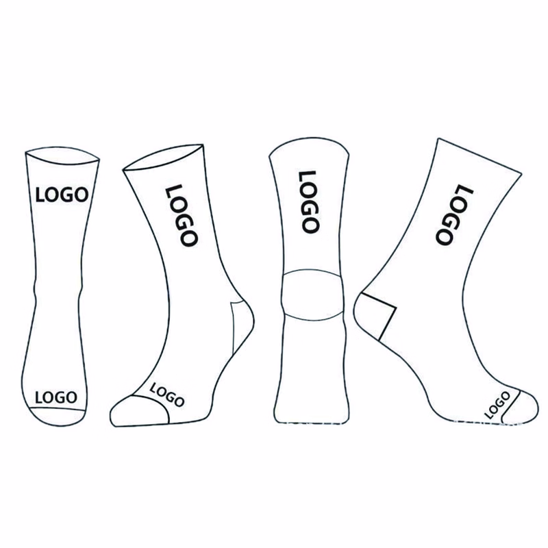 Cotton Sport sock with knit in logo Full Color
