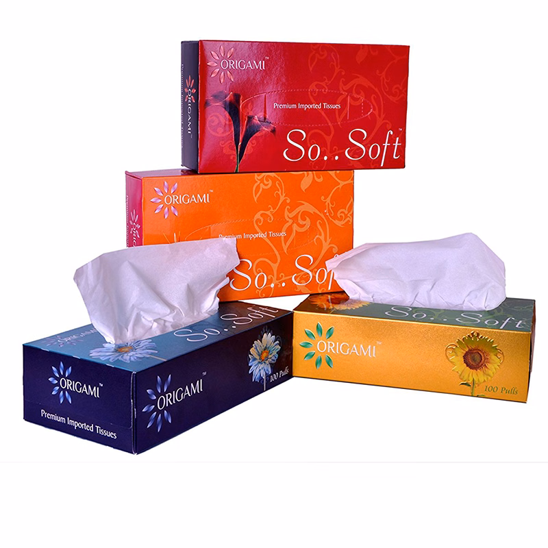 Custom Full Color Imprint Cheap Paper Tissue Box with Napkin