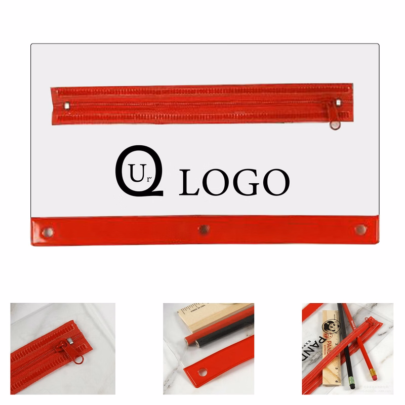 Transparent 3-Ring Pencil Pouch