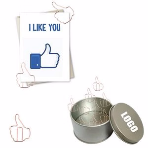 Thumb Shaped Paper Clips In Tin Box