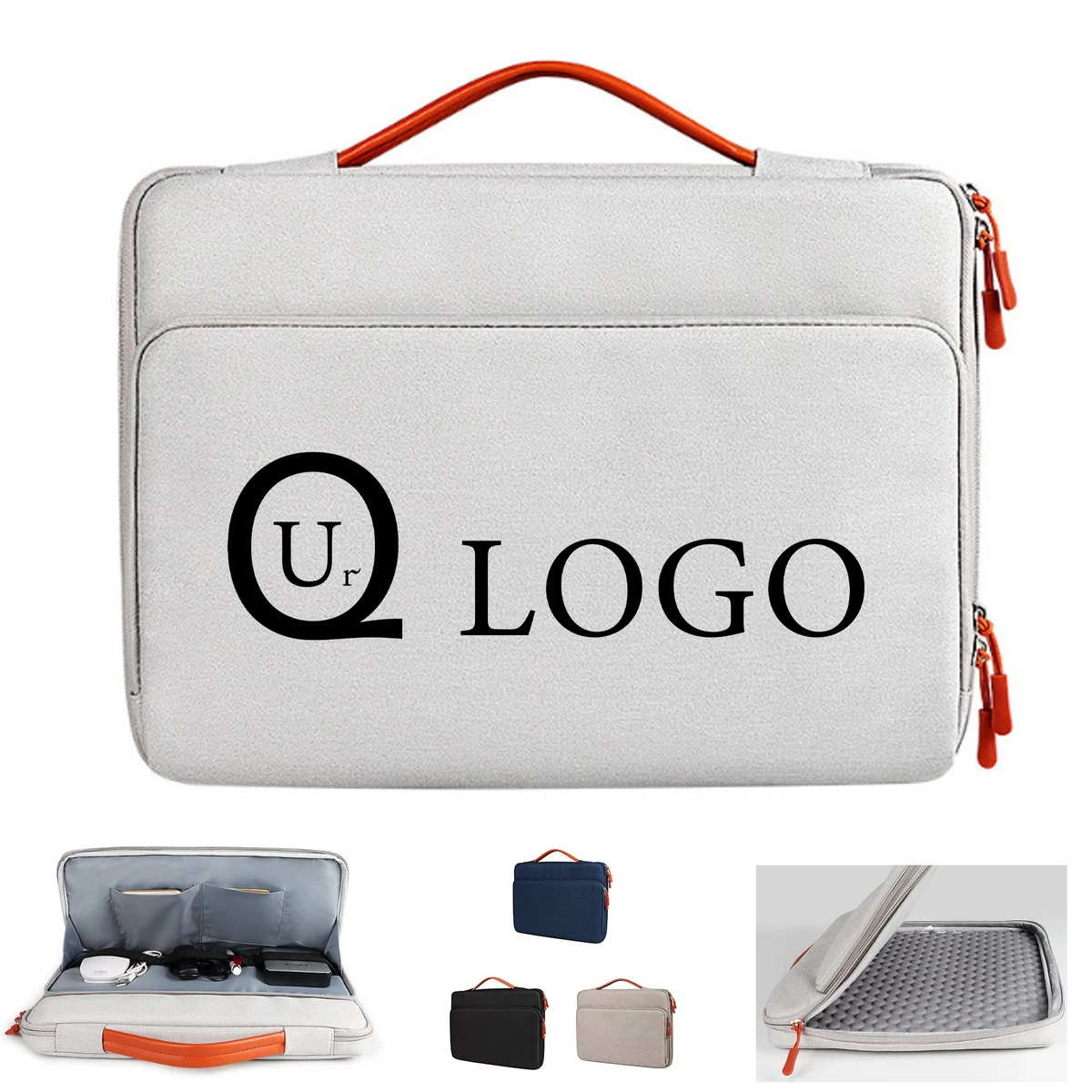Business Laptop Bag W/ Full-Opening Zippered Closure 1