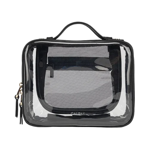 CALPAK Medium Clear Cosmetics Case - Black 1