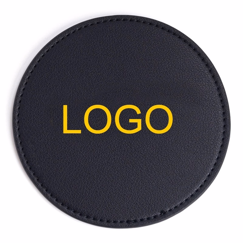Vintage Round Leather Coaster