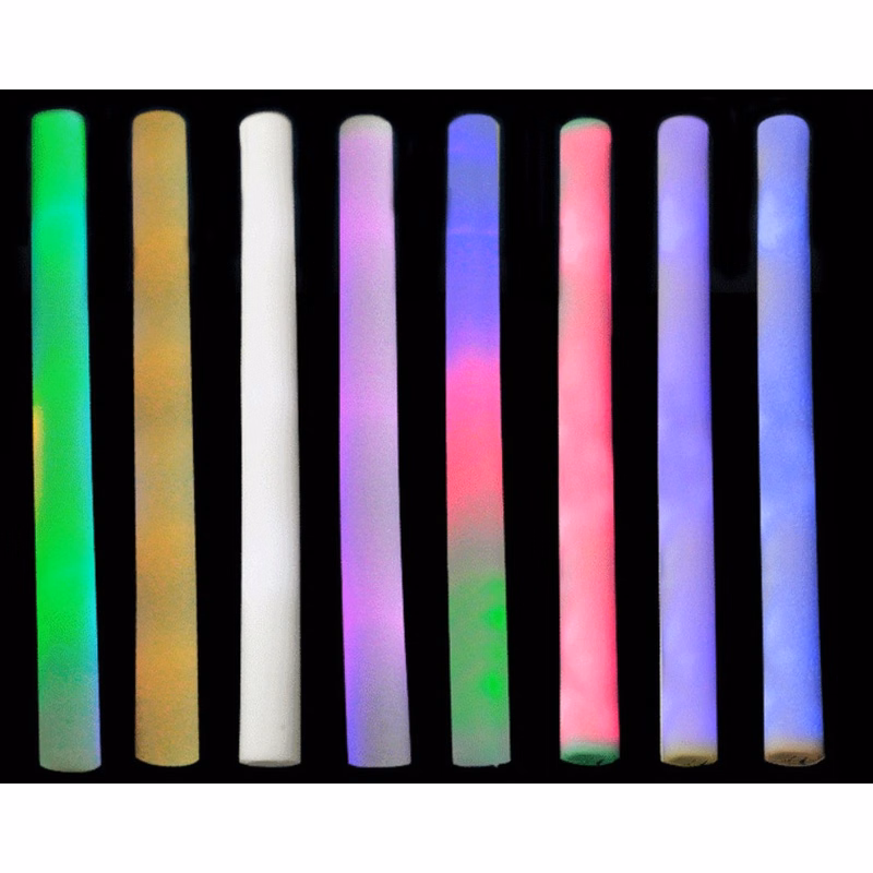 Colorful Shiny Sponge Sticks Luminous Baton LED Foam Stick