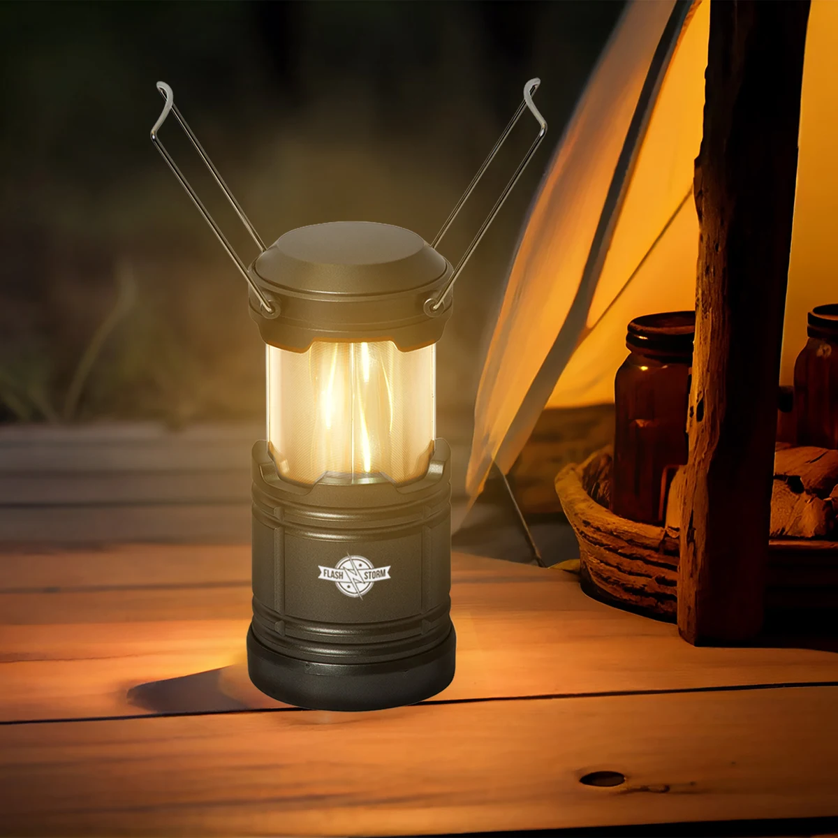 Lumens 2-in-1 Pop Up LED Flame Lantern 1