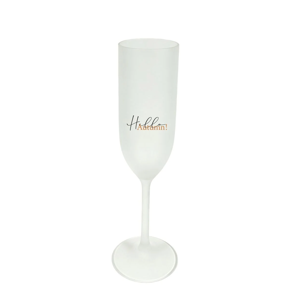 Frosted Polystyrene Champagne Flute?C6oz Unbreakable Stemmed Glass 1