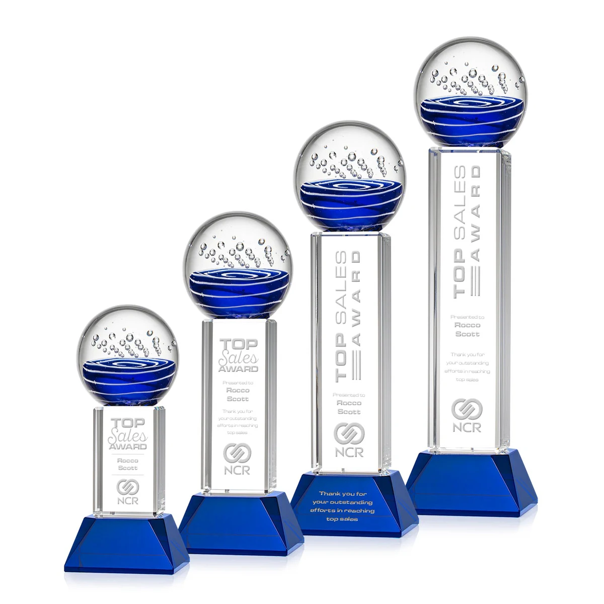 Tranquility Award on Stowe Base - Blue 1