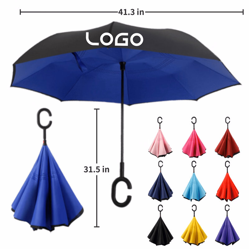 Hands-Free C-Handle Double-Layer Umbrella