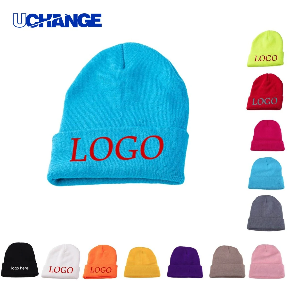 Double-Layer Knit Beanie Hat 1