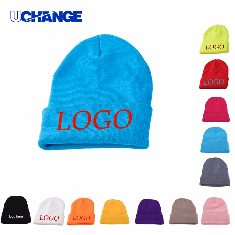 Double-Layer Knit Beanie Hat