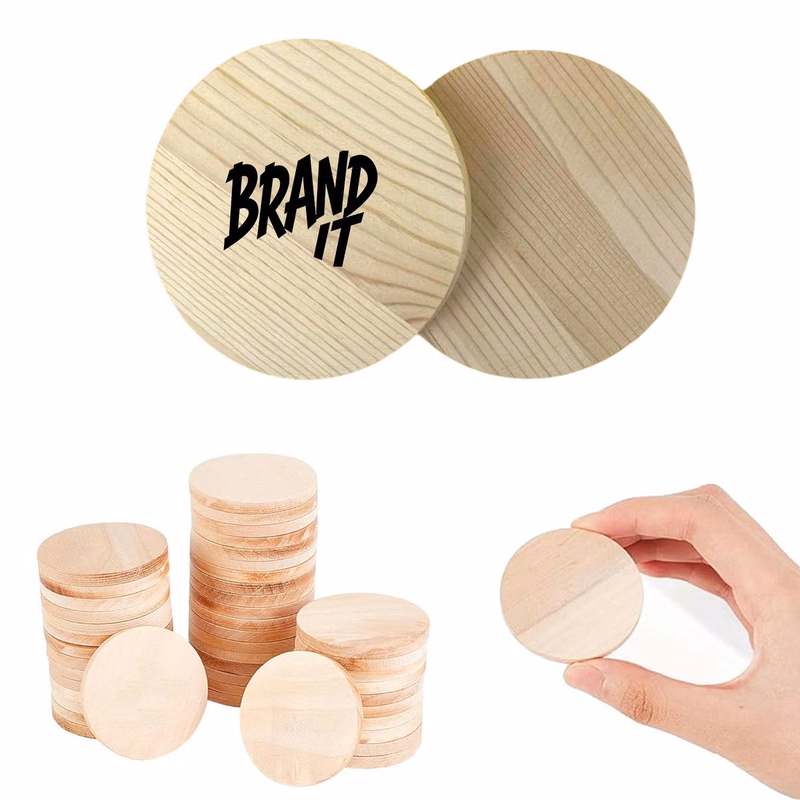 Wood Round Poker Chip