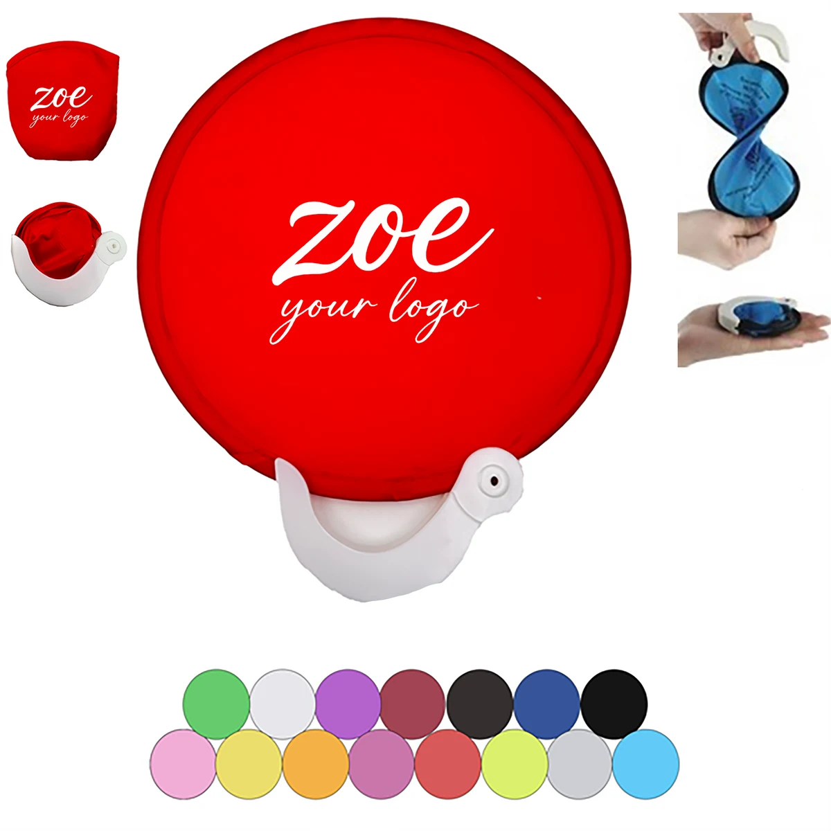 Collapsible Circular Personal Fan With Plastic Grip For Gatherings 1