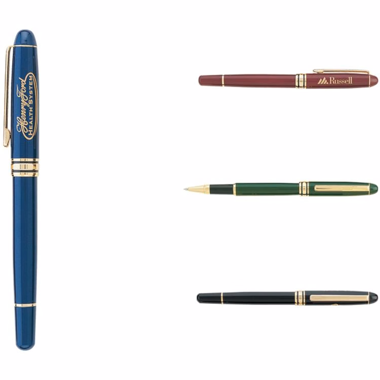 Sat Cap-Off Rollerball Brass Pen