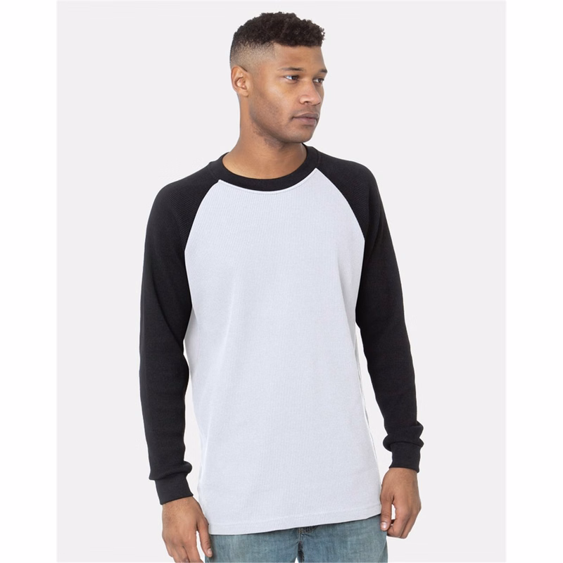 Men's USA-Made Heavyweight Waffle Knit Thermal Raglan T-Shirt - 8211