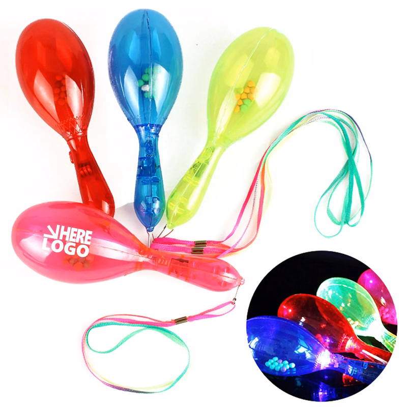 LED Light up Mini Plastic Maracas