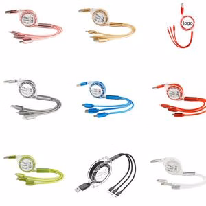 Retractable 3 In 1 Multi USB Charger Cable