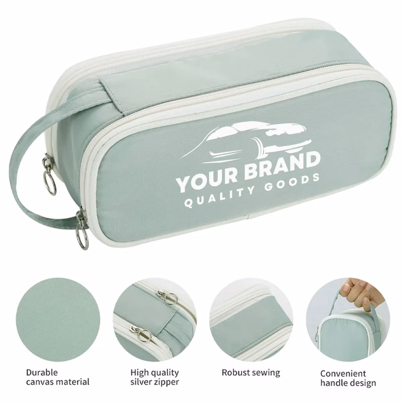 Big Capacity Zipper Pencil Case Aesthetic Pen Bag Pouch