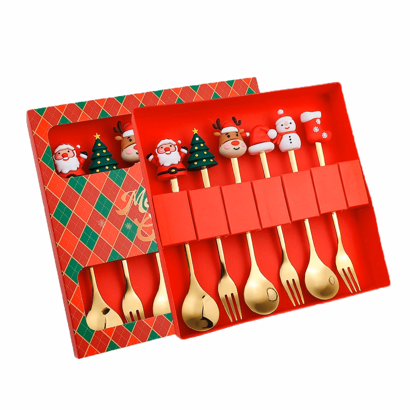 Christmas Stainless Steel Spoon And Forks Set
