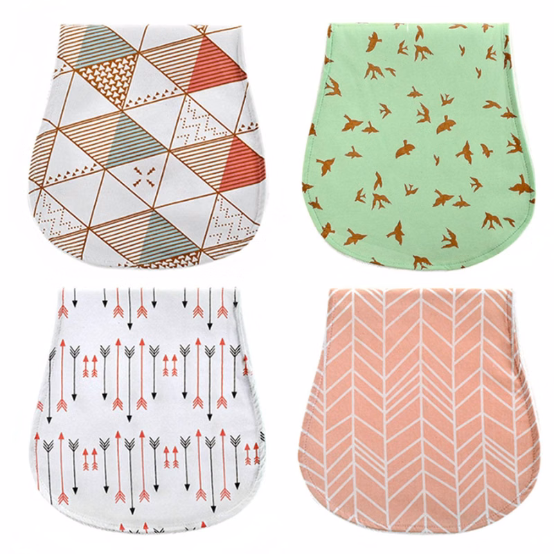 4Pcs Custom Baby Burp Cloths Set