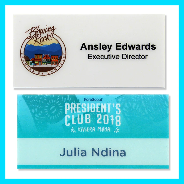 The Apollo full color name badge. 1.5"x3" 1