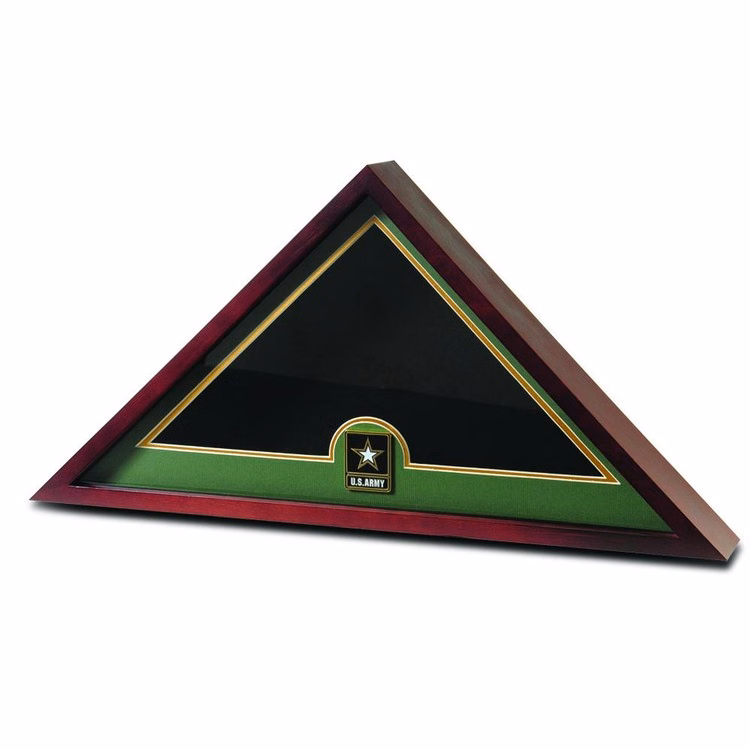 US Flag Display Case with Go Army Medallion - Display Case Only