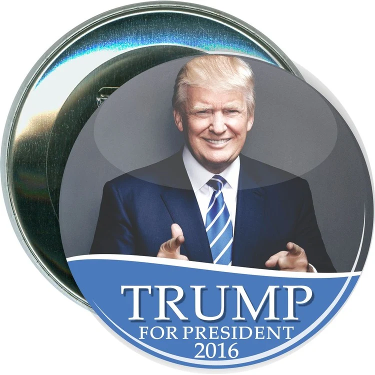 Trump, Trump for President, Pointing , Political Button 1