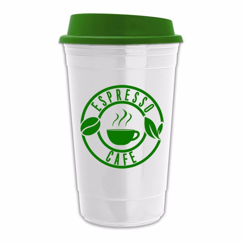 Double Wall Insulated Travel Tumbler with Lid, 16 oz.