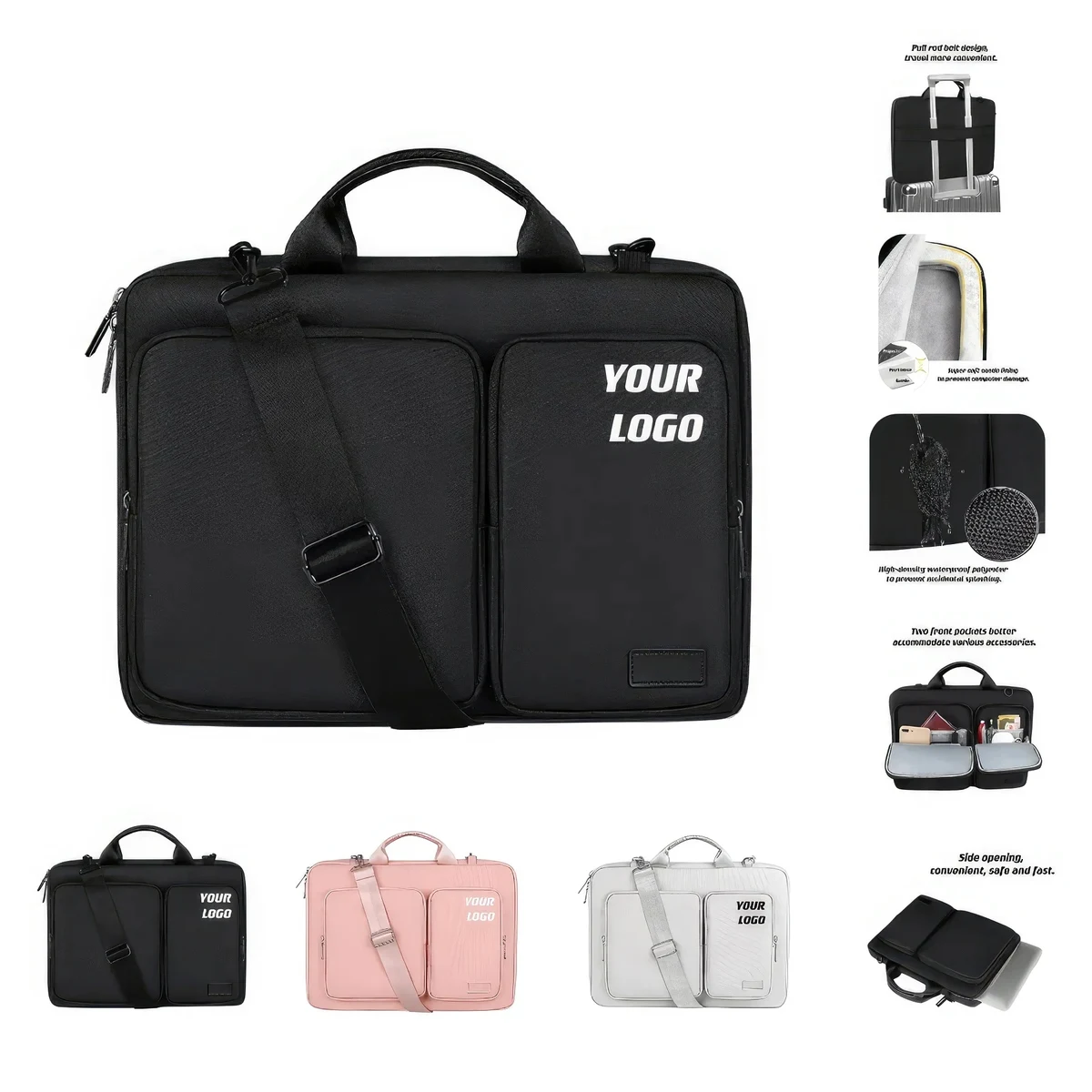 Custom Laptop Briefcase & Computer Messenger Bag 1