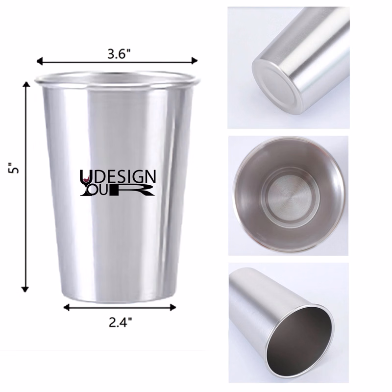 Portable 17 OZ Stainless Pint Drinking Cup