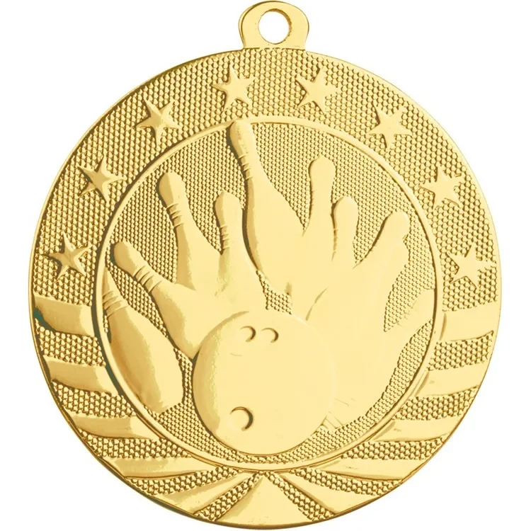 2 3/4" Starbrite Bowling Medal 1