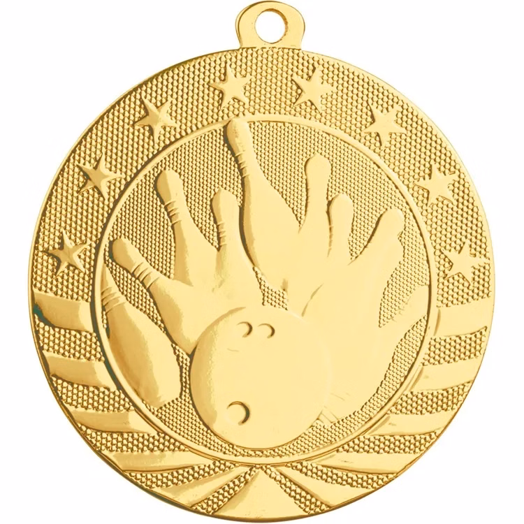 2 3/4" Starbrite Bowling Medal
