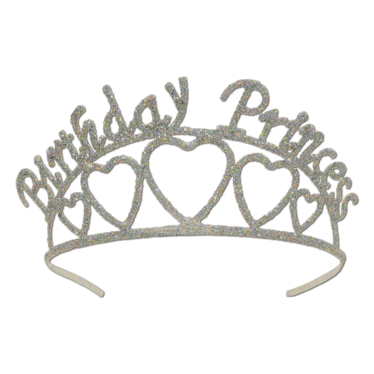 Glittered Metal Birthday Princess Tiara 1