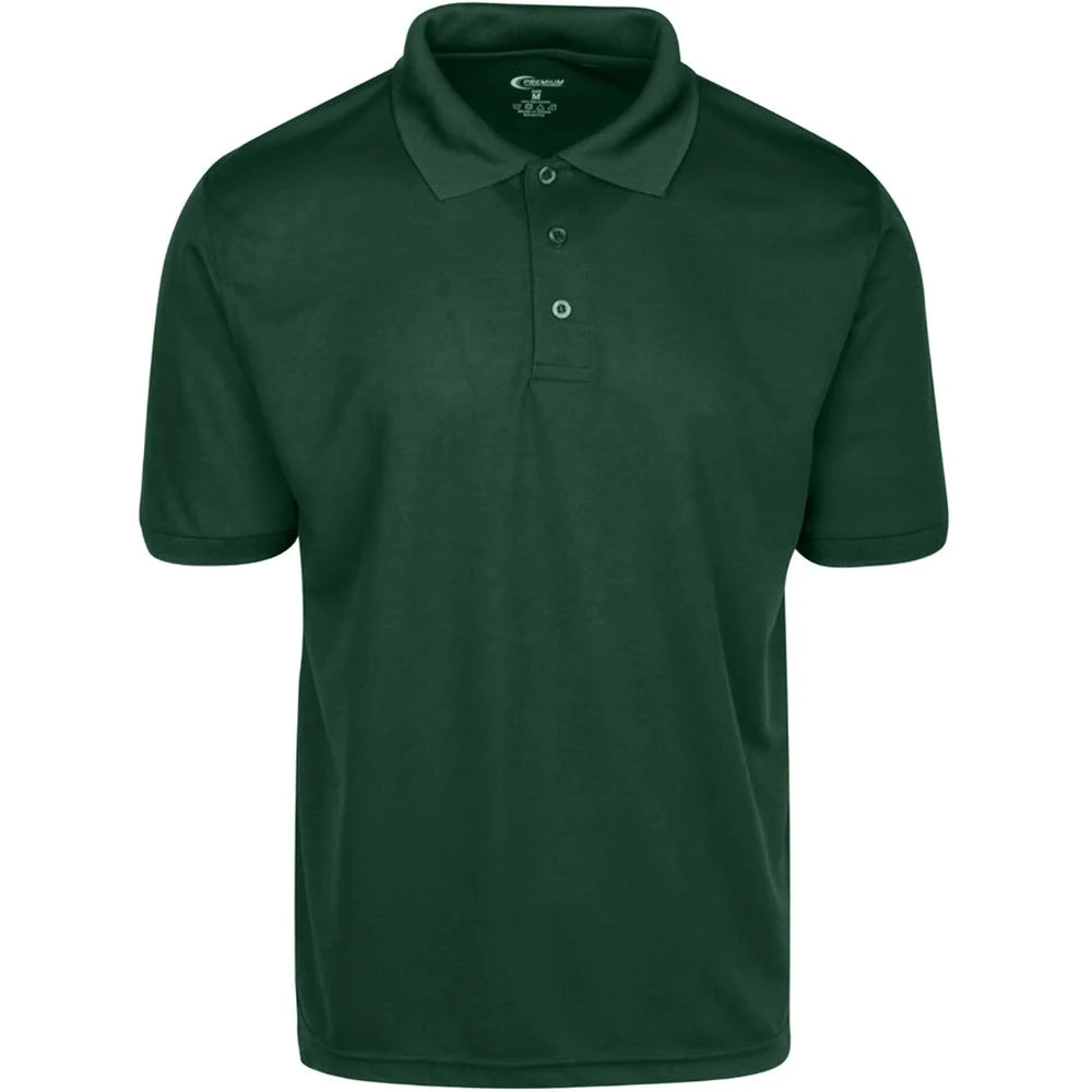 Men's Polo Shirts - Hunter Green Small Moisture Wicking 1