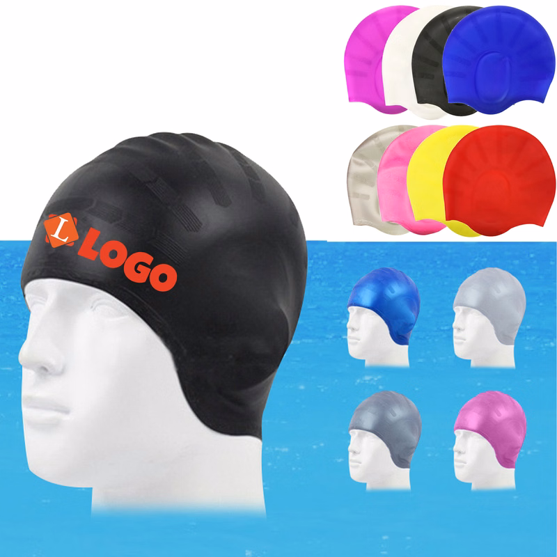 Premium Silicone Swim Cap with Ear Covers