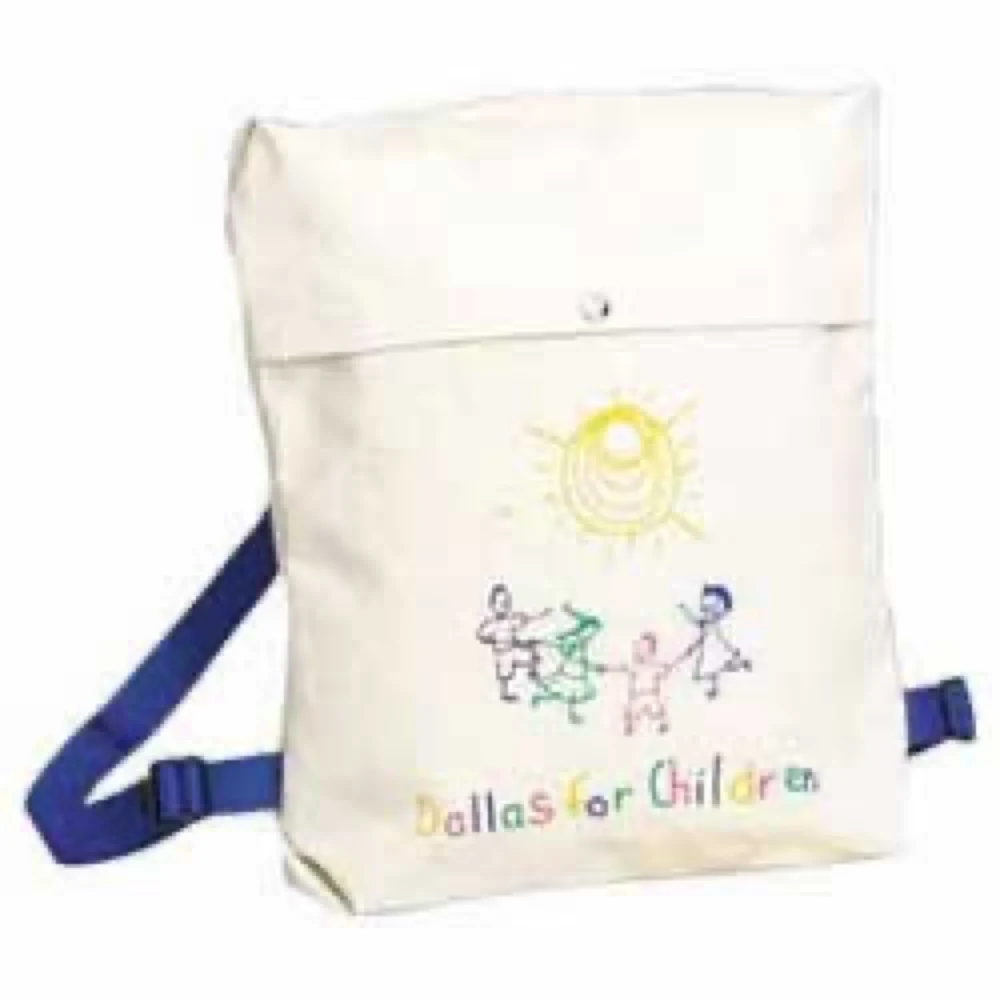 10 Oz. Natural Canvas Little People's Book Pack Bag 1