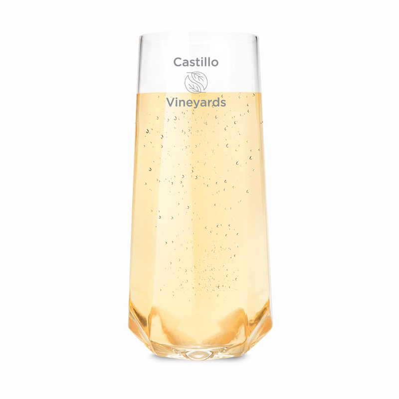 Viski® Faceted Crystal Stemless Champagne Flute, set of 2