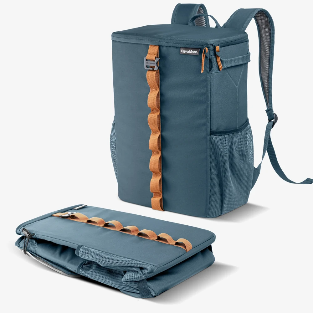 CleverMade® 24 Can Lightweight Collapsible Backpack Cooler 1