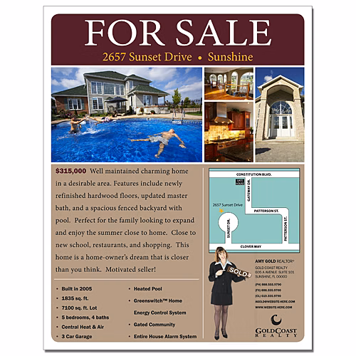Real Estate Flyer - 8.5x11 - 4 pt. Gloss Text