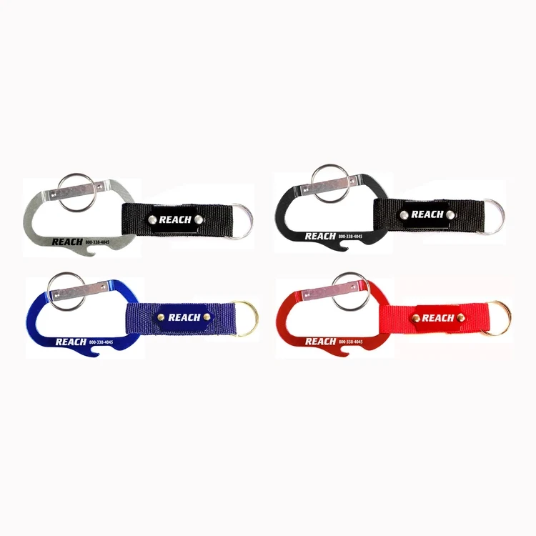 Carabiner with Bottle Opener and Metal Plate 1